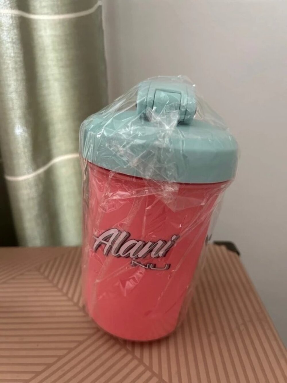Alani Nu Shaker Bottle Coral and Blue